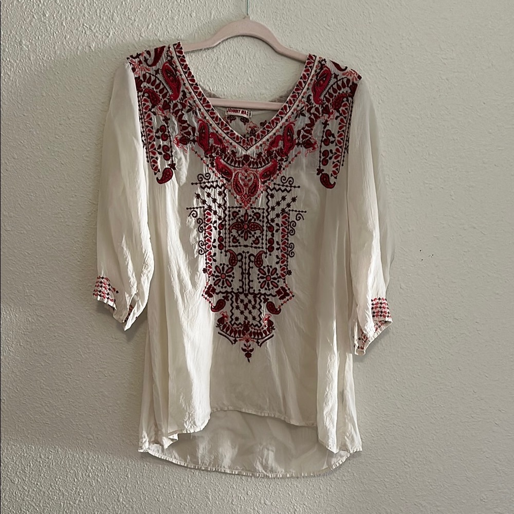 Classic Johnny Was Tunic Medium Embroidered